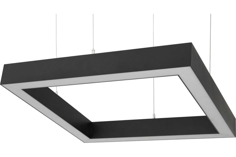 Светильник LED квадратный Quadro 432W 3050х70х50мм 4000К черный подвесной IP40