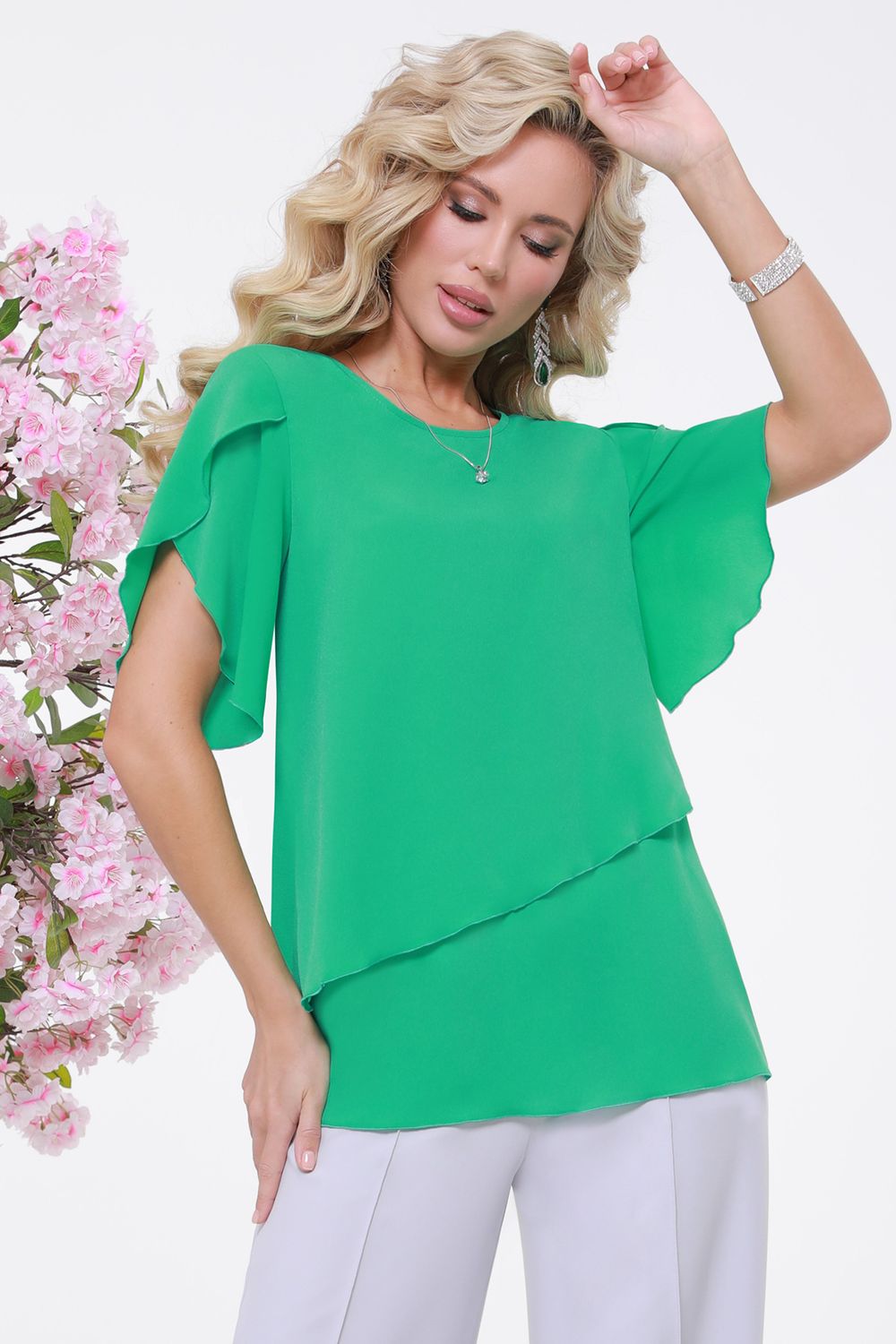 Блузка зеленого цвета DStrend (Акция)