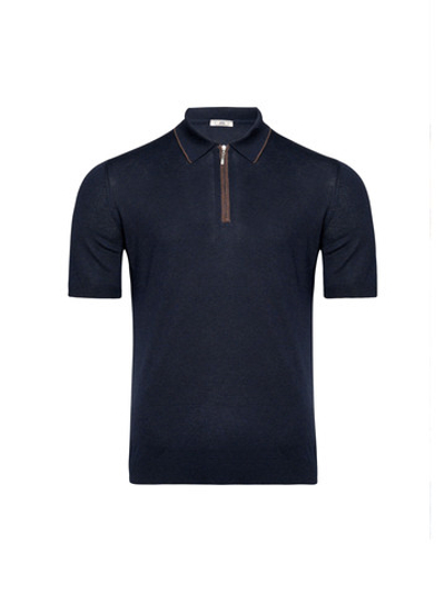 Поло с коротким рукавом на молнии Atelier Portofino