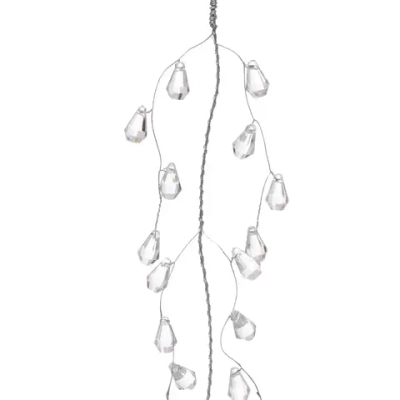 Ветка декоративная «Изящные искры» 36 см, Серебро