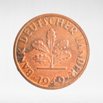 Germany, 1 Pfennig - Bank of German States, 1949, (Karlsruhe Mint - "G"), VF