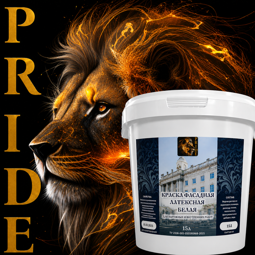 Краска Фасадная Латексная Белая PRIDE 40кг