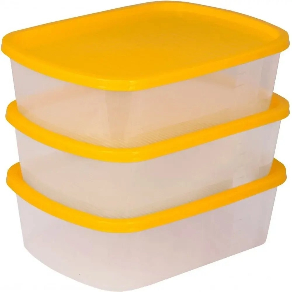 Набор прямоугольных контейнеров 3 шт 1.6 л