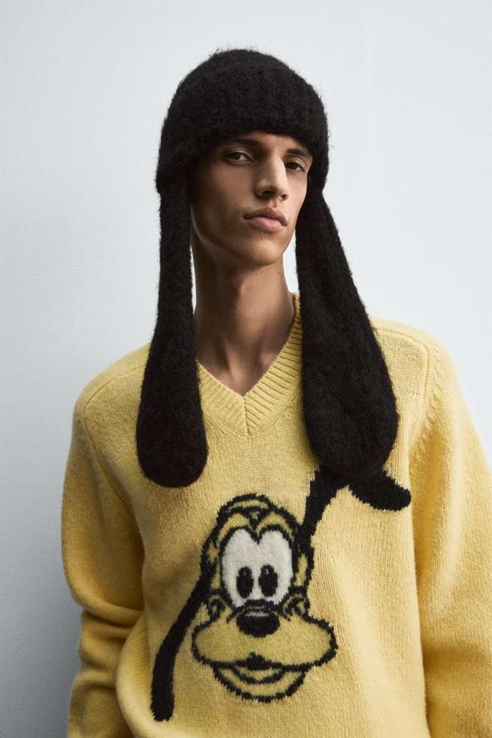 ZARA HARRY LAMBERT X DISNEY ШЕРСТЯНОЙ ДЖЕМПЕР С ПЛУТО, ЖЕЛТЫЙ