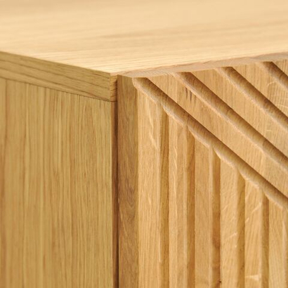 Тумба под телевизор Грувс с фасадами из массива дуба