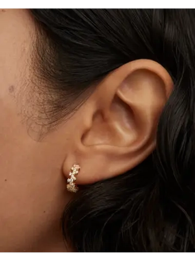 Серьги женские PDPaola Little Crown серебро 925 пробы покрытое золотом 750 пробы AR01-578-U