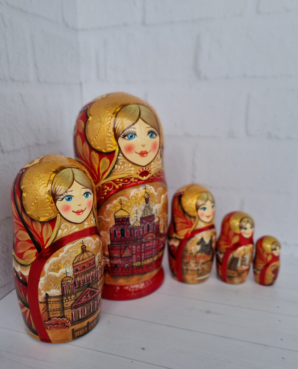 Матрёшка "Виды города" 5мест