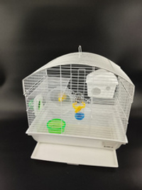 Клетка для грызунов "Коттедж 2" двухэтажная "Чистый котик" белый M113-WT