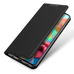 Чехол книжка из PU кожи черного цвета от Dux Ducis для Samsung Galaxy A71, серия Skin Pro Series