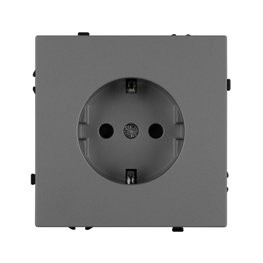 Механизм электрической розетки SCT-NOBE-MEU1-SFPL-GR (230V, 16A) (Arlight, Серый базальт) 054279