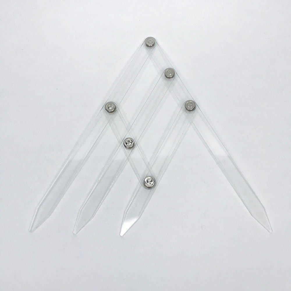 Линейка для бровей "Золотое сечение" AcryLic Golden (акриловая)