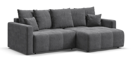 Угловой диван Босс Тренд Шенилл Клауд графит
