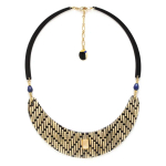 Колье Nature Bijoux, Madam Bogolan, с растительным волокном в смоле, лазуритом и перламутром, NB24.1