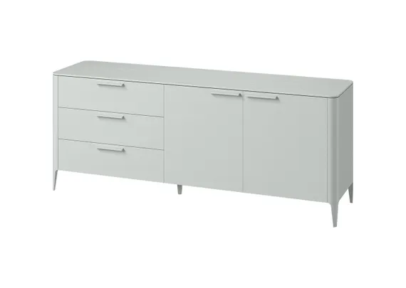 Тумба Type oak 3 ящика 2 двери L (светло-серый)