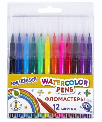 Фломастеры 12 цветов,вентилируемый колпачок "Классные!" (ЮНЛАНДИЯ)