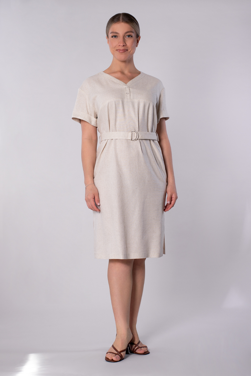 Платье женское 2357ЮПА, льняной #363Лен052357ЮПА