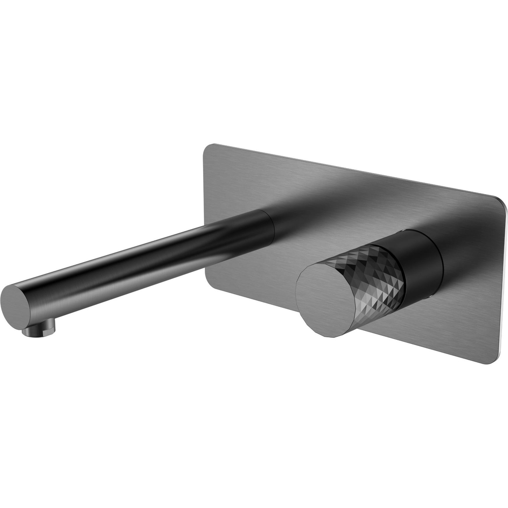 Смеситель для раковины Boheme Stick 125-GM С ВНУТРЕННЕЙ ЧАСТЬЮ, Gun Metal DIAMOND