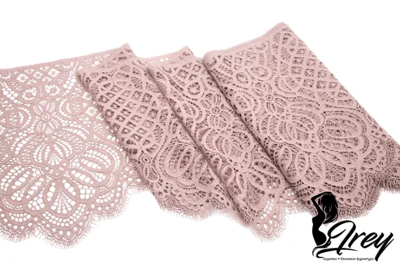 01-58 Кружево шантильи 25 см, кофейная роза