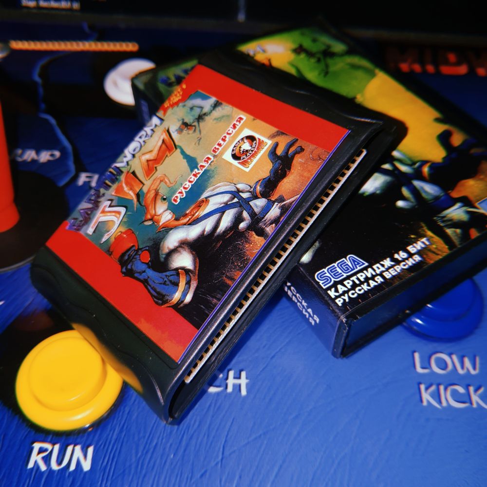 Картридж Earthworm Jim (SEGA, русская версия)