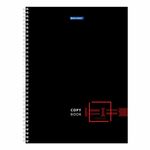 Тетрадь А4, 96 л., BRAUBERG, гребень, клетка, глянцевый лак, "Dark", 404060, 4шт