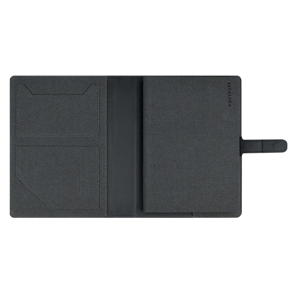 Ежедневник-органайзер недатированный ESCALADA, А5+, 160 л., арт. 70547/ 10 САРЖА ЧЁРНЫЙ (кожзам: 146х211 мм, 175x225 мм, твёрдый переплёт с поролоном, материал обложки: искусственная кожа "Буйвол", искусственная кожа "Саржа"; способ крепления блока: