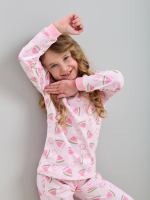 Детская пижама с брюками дПБ-91/розовый-арбузики