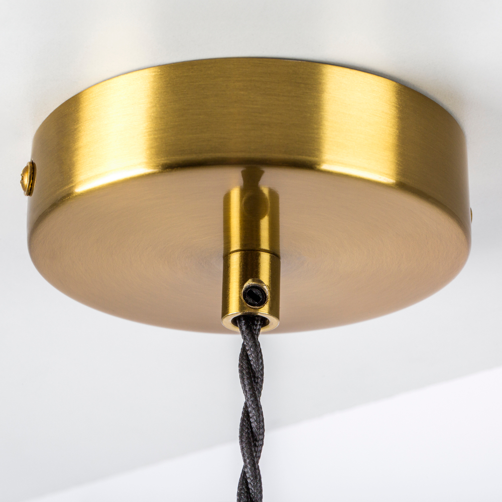 799013 Подвес CERAMO 1х12W E27 ЛАТУНЬ/БЕЛЫЙ