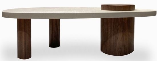 Журнальный стол Etmo 120х60 шпон фанеры, микроцемент