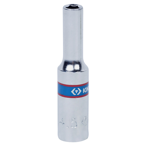 KING TONY (223545M) Головка торцевая глубокая шестигранная 1/4", 4.5 мм