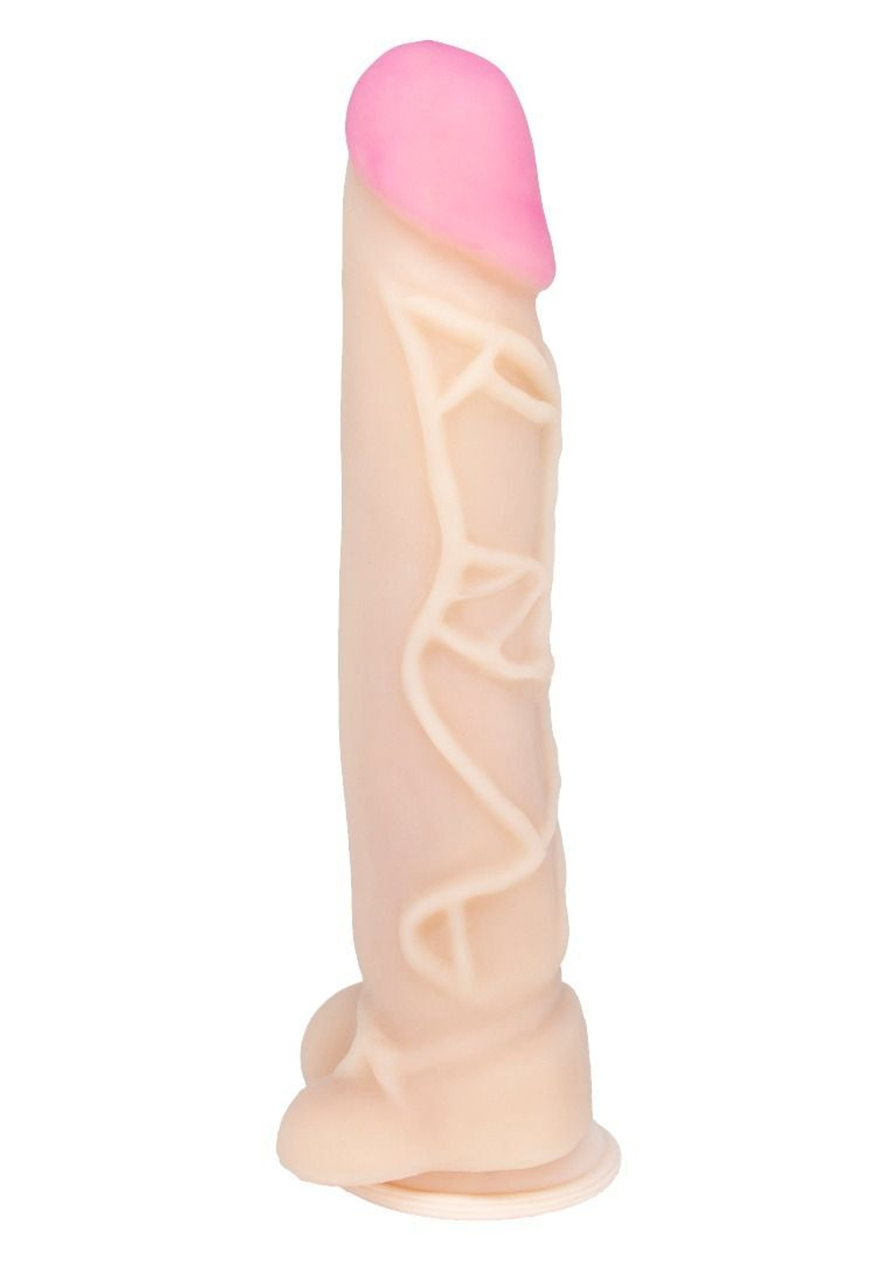 Фаллоимитатор на присоске ANDROID III с крупными венами - 23,5 см. (Цвет: телесный)