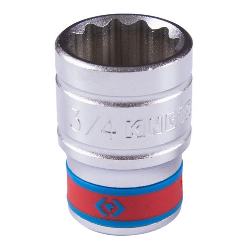 KING TONY (433024S) Головка торцевая стандартная двенадцатигранная 1/2", дюймовая 3/4"