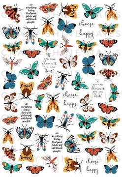 Слайдер-дизайн Crazy Shine Nails mini: Бабочки и мотыльки