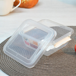 Контейнер 0,5л с защелками квадратный "Helsinki", натуральный