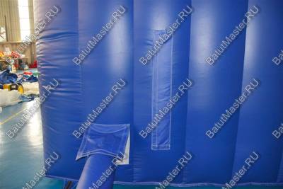 Надувная горка "Синяя тучка" размер 9*4*6 м