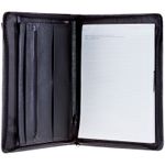 Папка деловая Спейс Siera, кожзам, с блокнотом А4, черная