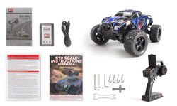 Монстр-трак Remo Hobby M-Max 4WD Blue масштаб 1:10/радиоуправляемый внедорожник/Машина на пульте управления/(RH1031pro)