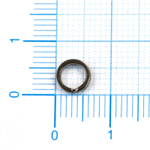 Кольцо заводное Vido Craft Flat Double Ring, Черный никель (10шт/уп)