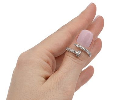 Кольцо "Гвоздь" со стразами