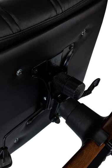 Кресло руководителя Бюрократ T-9932W-LOW-Eco черный эко.кожа низк.спин. крестов. металл/дерево