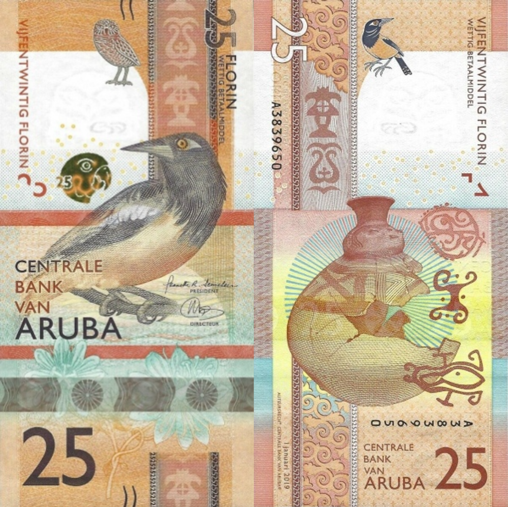 Аруба 25 флоринов 2019 Кувшин UNC