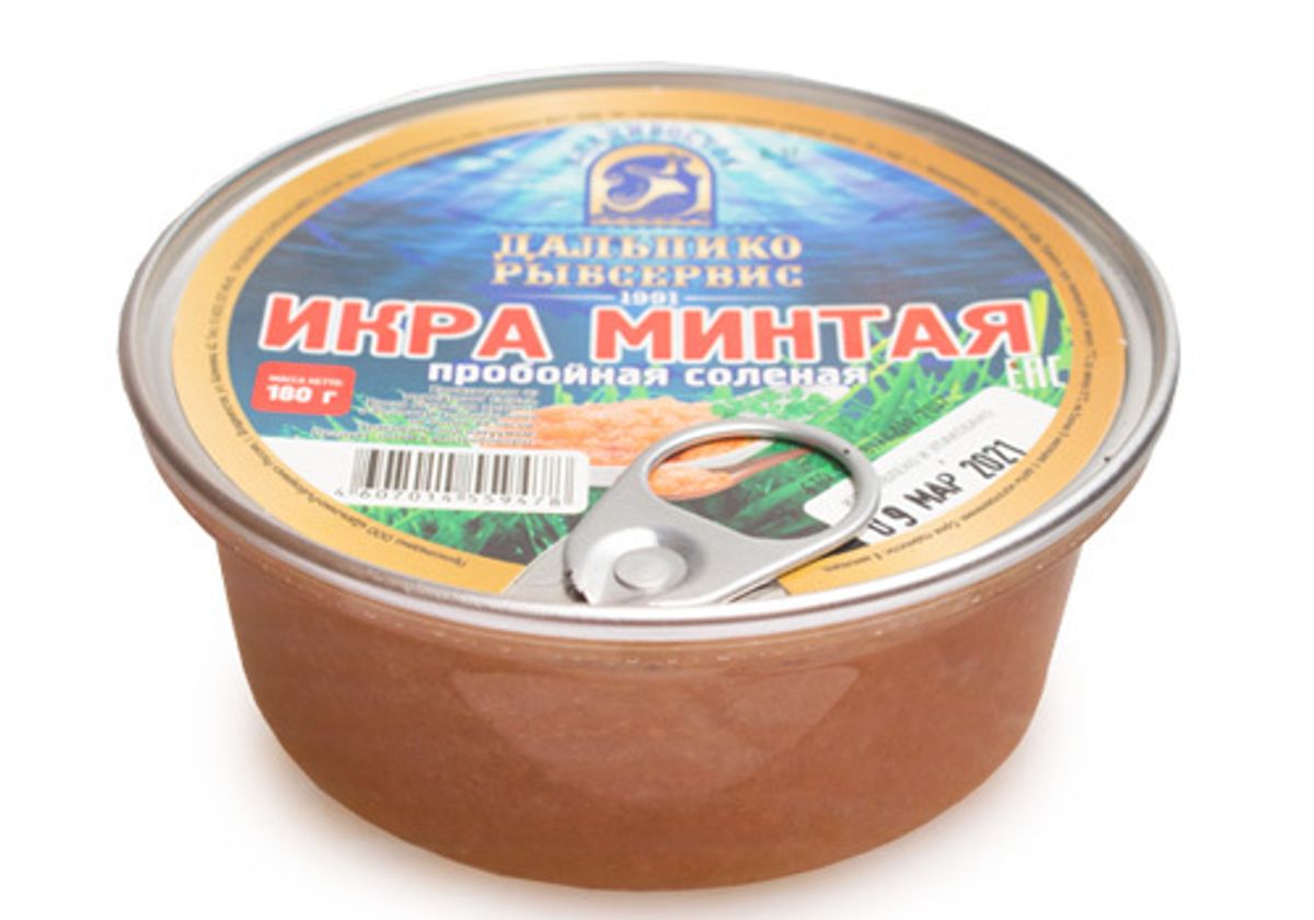 Икра минтая пробойная соленая, 180г