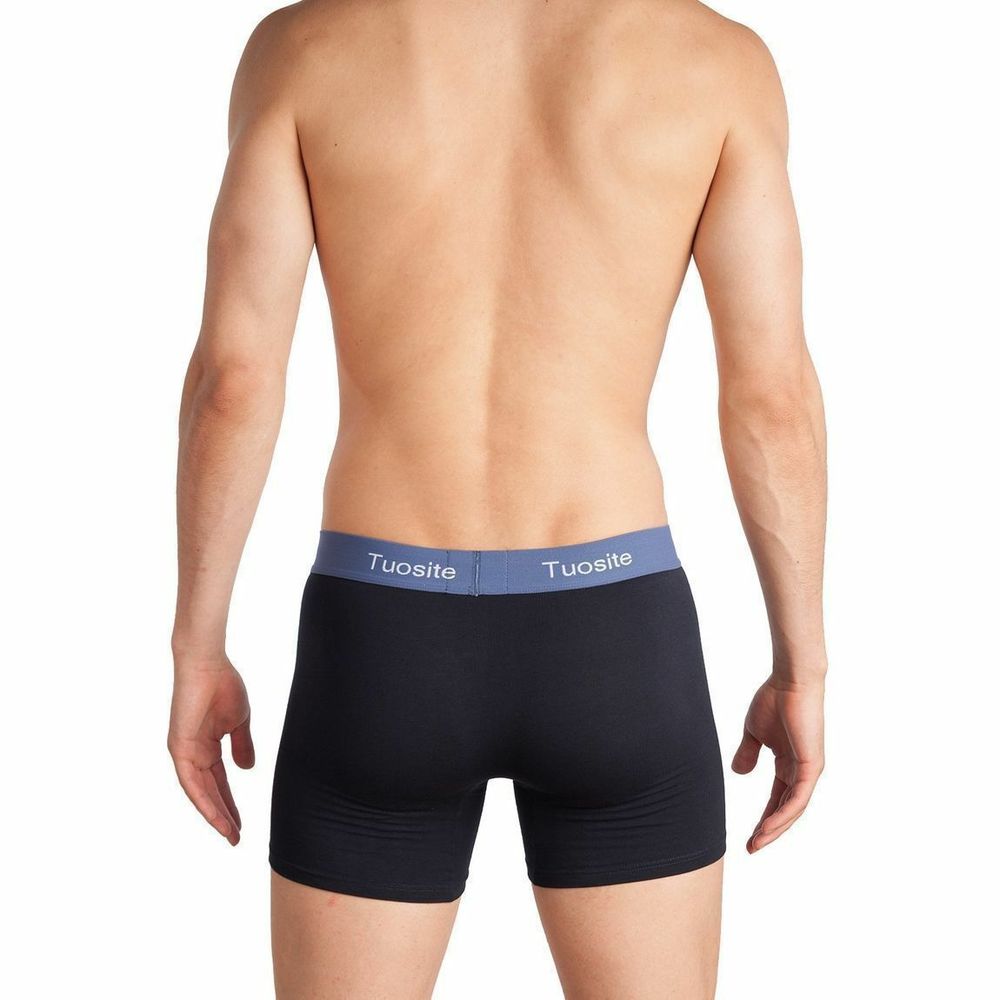 Мужские трусы боксеры черные с синей резинкой Tuosite TS7820-1