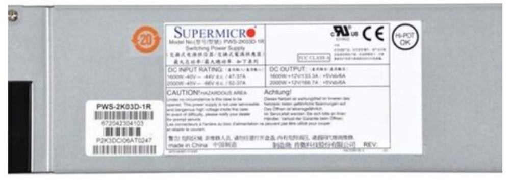 Блок питания  Supermicro PWS-2K03D-1R
