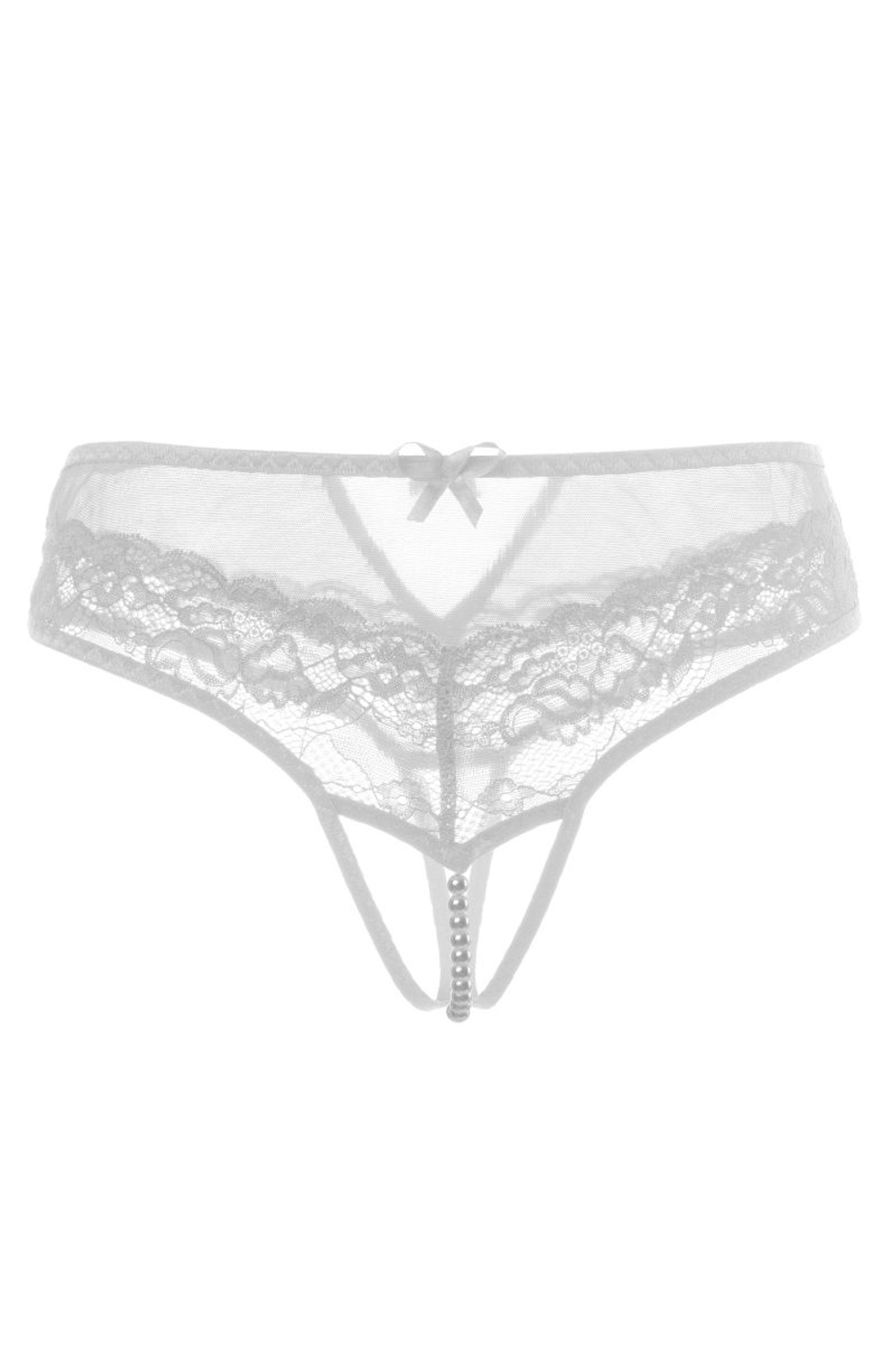 Эротические трусики с жемчужной нитью Joan (Размер: 42-44) (Цвет: белый)