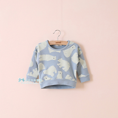 Толстовка детская с принтом белых медведей