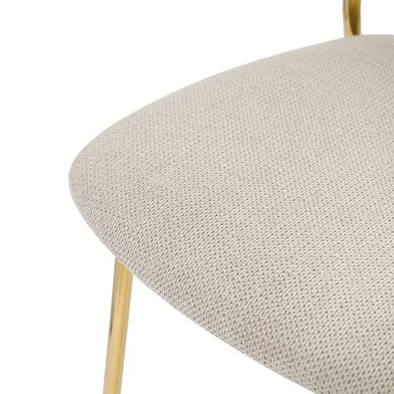 Полубарный стул Eirill, серый шенилл с золотыми ножками