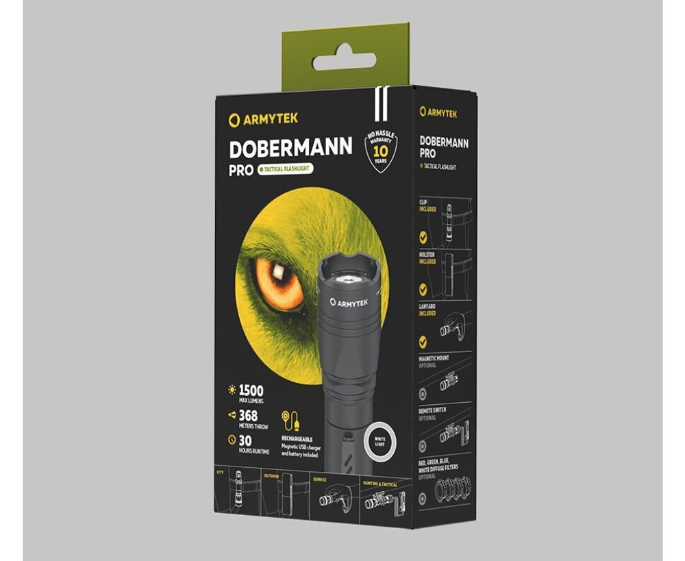 Фонарь Armytek Dobermann Pro Magnet USB Белый