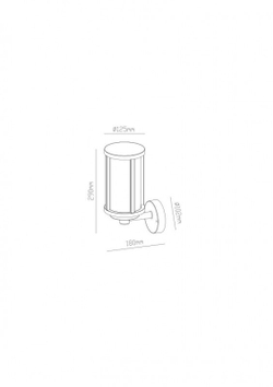 Уличный настенный светильник Arte Lamp A1036AL-1BK