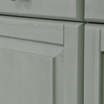 Тумба 132х39х83 Лена, 3 двери из массива сосны, с ящиками (нижняя часть буфета Лена), эвкалипт, Dipriz