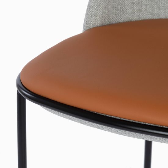 Стул Embrace терракотовая ткань и коричневая экокожа